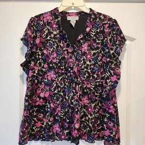 SAG HARBOR STRETCH POLY TOP SIZE 1X